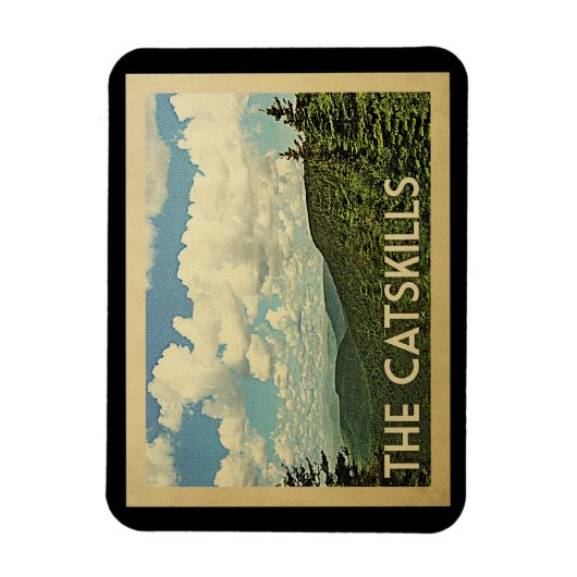 Catskillsニューヨークのヴィンテージ旅行 マグネット (縦)