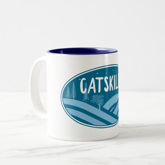 Catskillsニューヨークアウトドア ツートーンマグカップ (正面左)