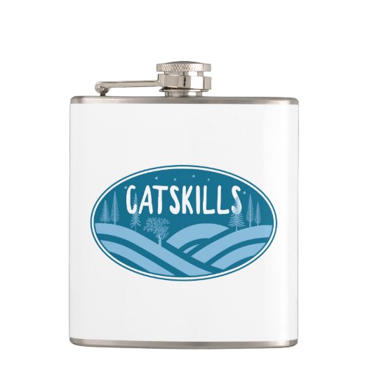 Catskillsニューヨークアウトドア フラスク (正面)