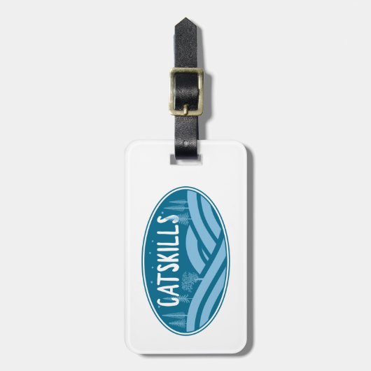 Catskillsニューヨークアウトドア ラゲッジタグ (正面縦)