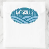 Catskillsニューヨークアウトドア 楕円形シール (バッグ)