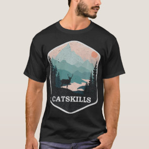 Catskillsニューヨーク山脈ヴィンテージ自然ハイキング Tシャツ