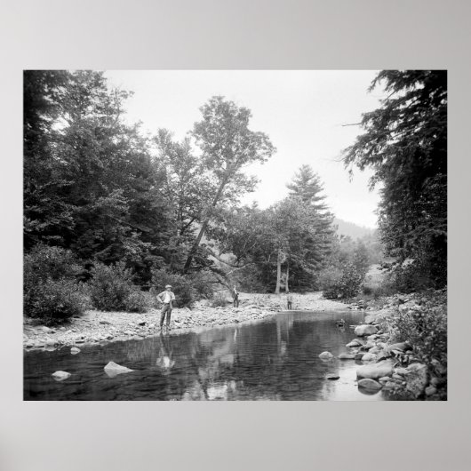 Catskills魚釣り: 1890 ポスター (正面)