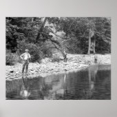 Catskills魚釣り: 1890 ポスター (正面)