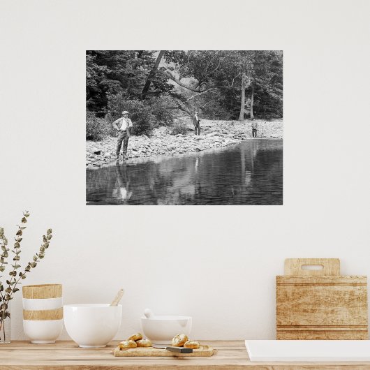 Catskills魚釣り: 1890 ポスター (キッチン)