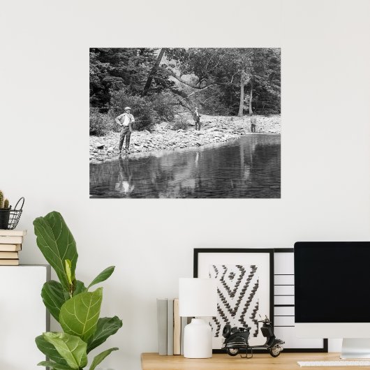 Catskills魚釣り: 1890 ポスター (ホームオフィス)