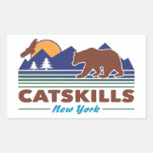 Catskills New York 長方形シール (正面)