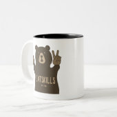 Catskills New York Peace Bear ツートーンマグカップ (正面左)