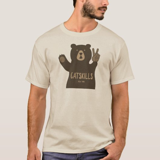 Catskills New York Peace Bear Tシャツ (正面)