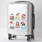 Catsmasメリークリスマスステッカーシート シール (スーツケース)
