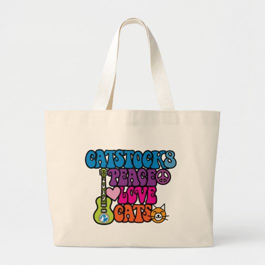 Catstock 8の限定版-トート ラージトートバッグ (正面)