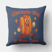 Catsup私もしはホットドッグおもしろいが出来る – Ketchup Pun クッション (裏面)