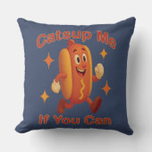 Catsup私もしはホットドッグおもしろいが出来る – Ketchup Pun クッション (正面)