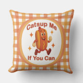 Catsup私もしはホットドッグおもしろいが出来る – Ketchup Pun クッション (正面)