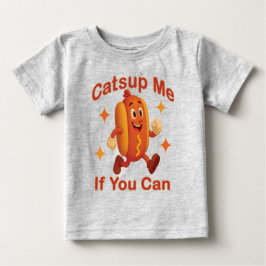 Catsup私もしはホットドッグおもしろいが出来る – Ketchup Pun ベビーTシャツ