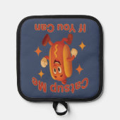 Catsup私もしはホットドッグおもしろいが出来る – Ketchup Pun 鍋敷き (正面)