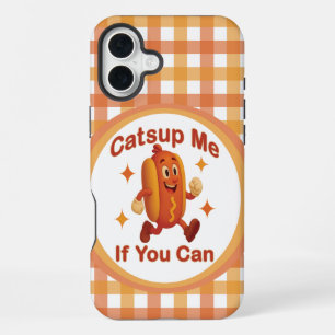Catsup私もしはホットドッグおもしろいが出来る – Ketchup Pun iPhone 16 Plusケース