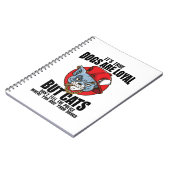 CatsVsDogsSpiralNotebook-FunnyCatQuoteUniqueDesign ノートブック (左側)
