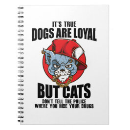 CatsVsDogsSpiralNotebook-FunnyCatQuoteUniqueDesign ノートブック