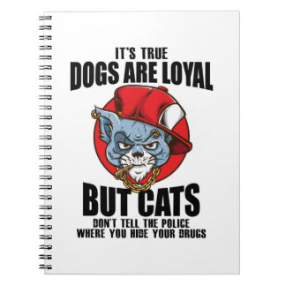 CatsVsDogsSpiralNotebook-FunnyCatQuoteUniqueDesign ノートブック