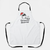 Catteinated Christmas Coffee and Cat Lover Holiday エプロン (正面)