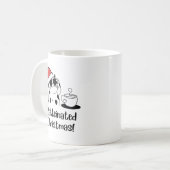 Catteinated Christmas Coffee and Cat Lover Holiday コーヒーマグカップ (正面左)