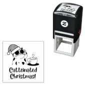 Catteinated Christmas Coffee and Cat Lover Holiday セルフインキングスタンプ (インサイチュ)