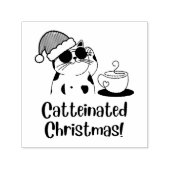 Catteinated Christmas Coffee and Cat Lover Holiday セルフインキングスタンプ (デザイン)