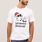 Catteinated Christmas Coffee and Cat Lover Holiday Tシャツ (正面)