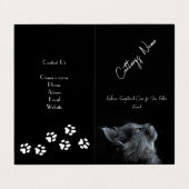cattery用ブラックビジネスカード 名刺 (外部フラット)