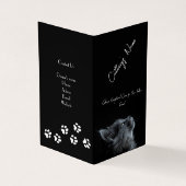 cattery用ブラックビジネスカード 名刺 (外部)