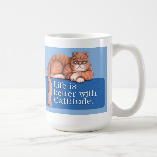 Cattitudeのマグ コーヒーマグカップ (右)