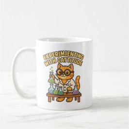 Cattitudeの実験 – Lab Cat Tシャツ コーヒーマグカップ