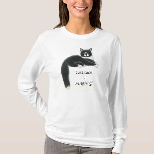 CattitudeはすべてBella Flowyのワイシャツです Tシャツ (正面)
