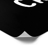 Cattitude おもしろい Cat Pun Dark BG ポスター (角)