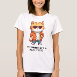 Cattitude：それは実在事だ Tシャツ