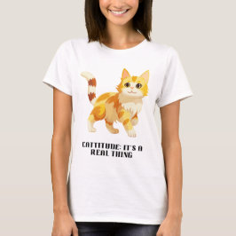 Cattitude：それは実在事だ Tシャツ
