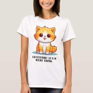 Cattitude:それは実在事だ Tシャツ
