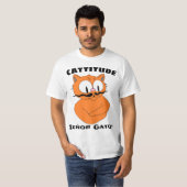 CATTITUDE カートゥーン 口髭 ネコ Tシャツ (正面フル)