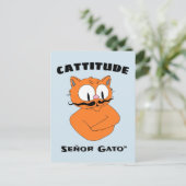 "CATTITUDE" セニョール・ガト ひげ猫 ポストカード (スタンド正面)