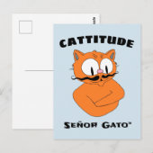 "CATTITUDE" セニョール・ガト ひげ猫 ポストカード (正面/裏面)