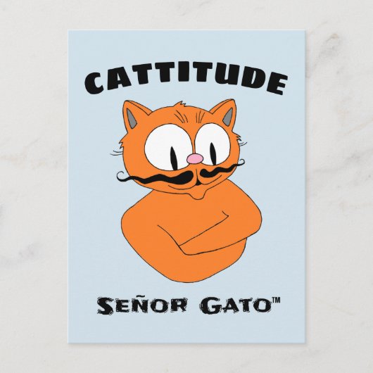 "CATTITUDE" セニョール・ガト ひげ猫 ポストカード (正面)