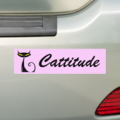 Cattitude バンパーステッカー (車上)