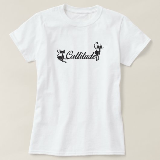 Cattitude 3/4スリーブラグランTシャツ Tシャツ (デザイン正面)