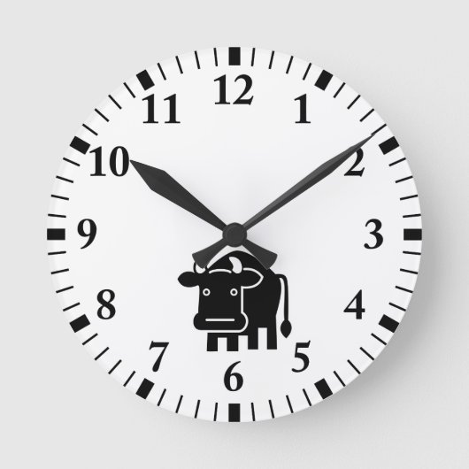 Cattle ラウンド壁時計 (正面)