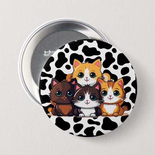 「CATtle」 缶バッジ (正面&裏面)