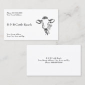 Cattle Farm Ranch Business Card 名刺 (正面/裏面)