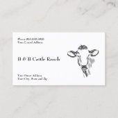 Cattle Farm Ranch Business Card 名刺 (正面)