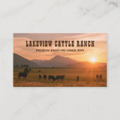 Cattle Farming Beef Ranch Farm Business Card 名刺 (正面)