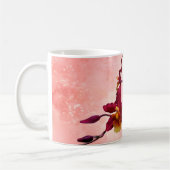 Cattleya Orchid Mug、名前の追加 コーヒーマグカップ (左)